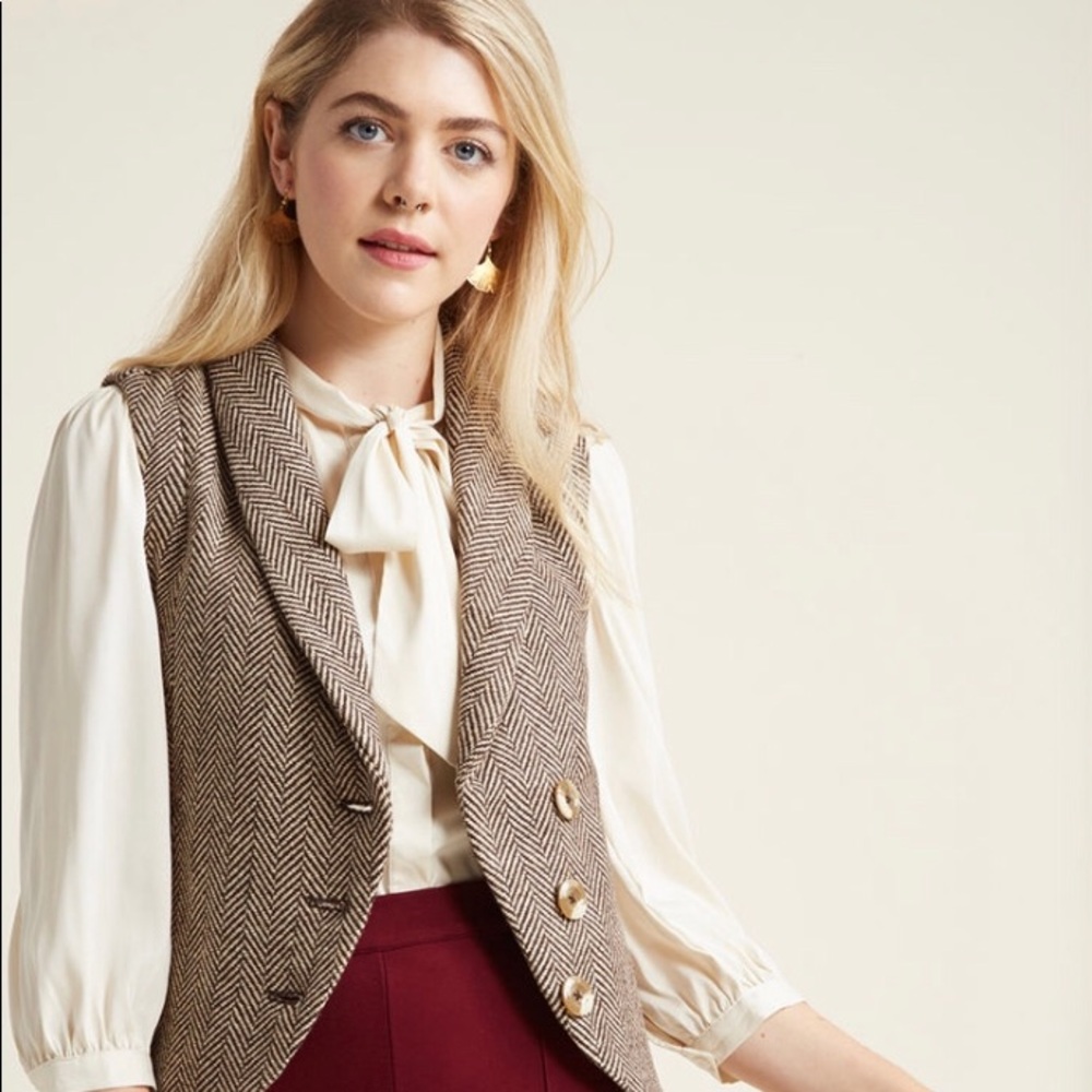 ModCloth Herringbone Vest